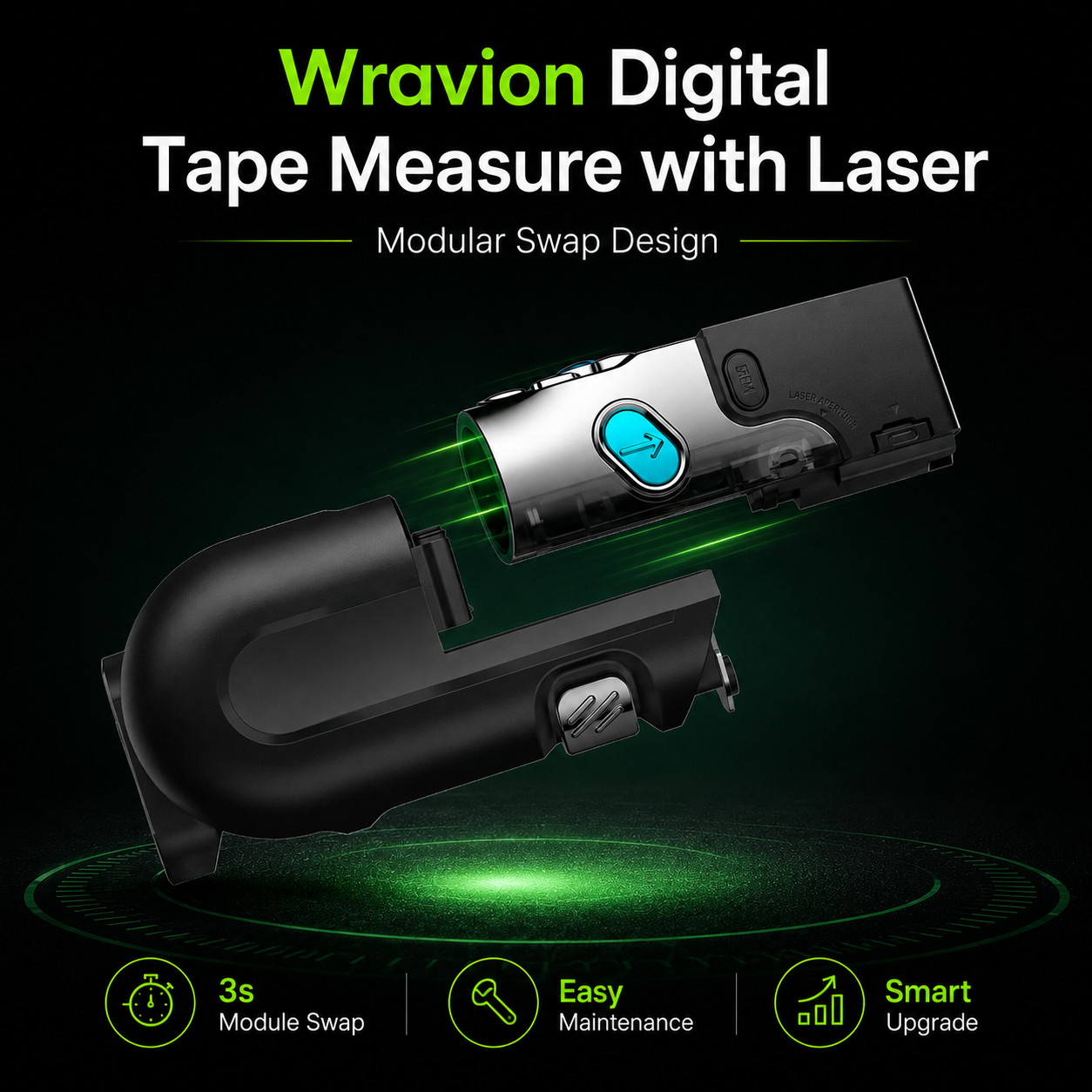 Wravion Digital Tape Measure with Laser