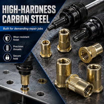 🔥 Best Seller | Carbon steel rivet nut set (including M3–M8 sizes)