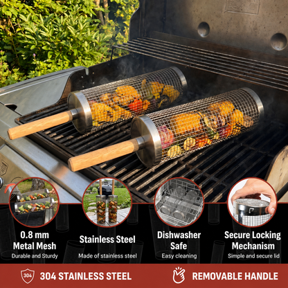 Rullande Grillkorg