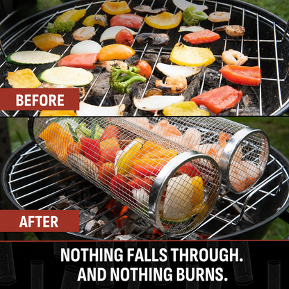 Rullande Grillkorg