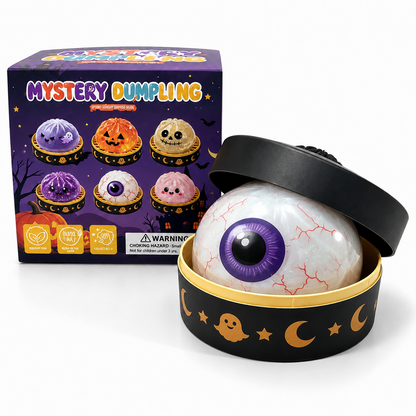 🎃 Halloween Mystery Dumpling Squishy Set – 6PCS Glitter Ghost Fidget Toys for Stress Relief & Holiday Fun