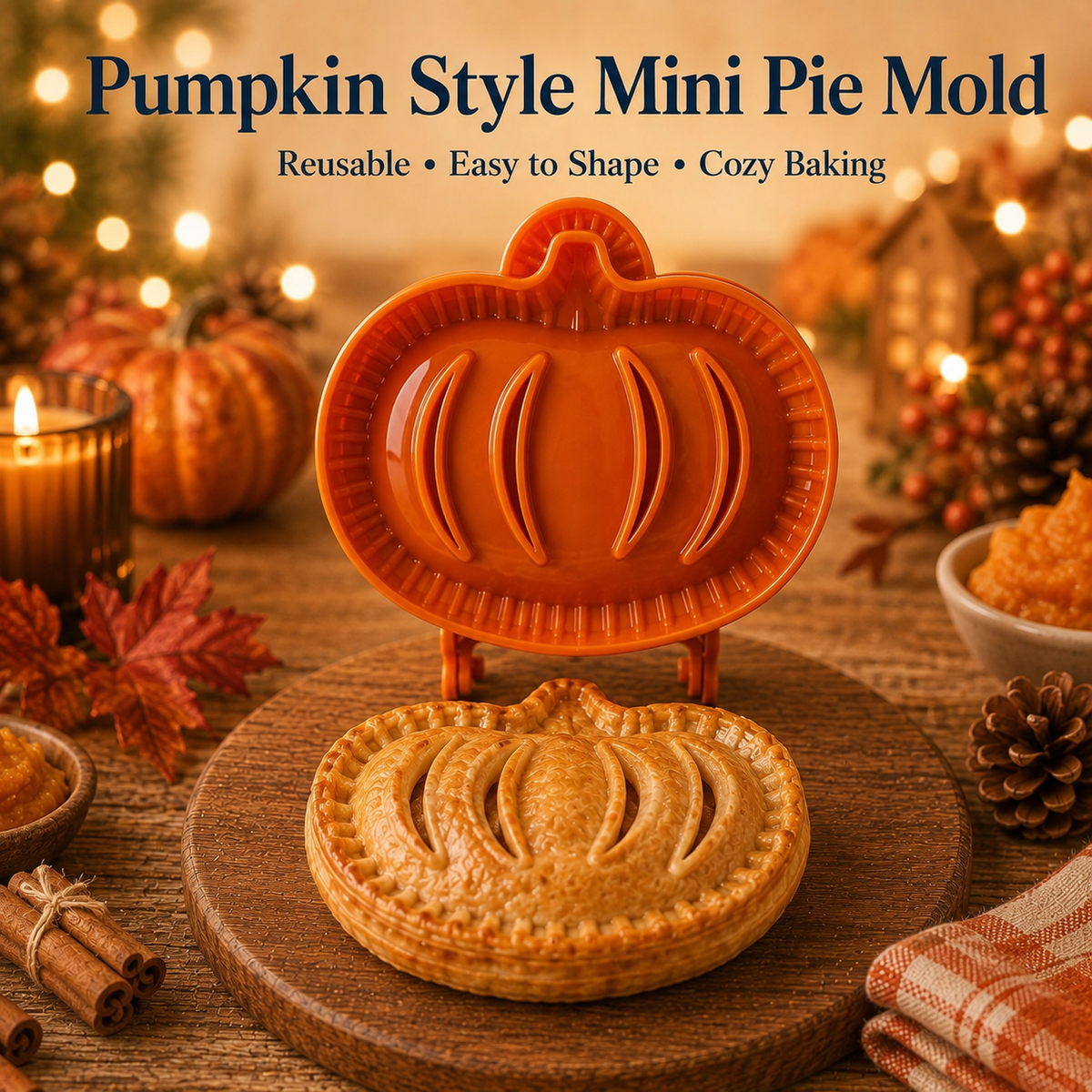 🔥 Make Adorable Holiday Pies Fast – Christmas Mini Pie Mold Set 🎄🥧