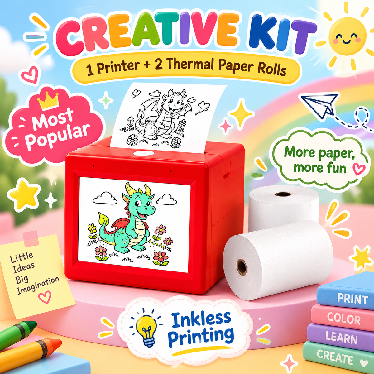 Smart AI Voice Sticker Printer for Kids