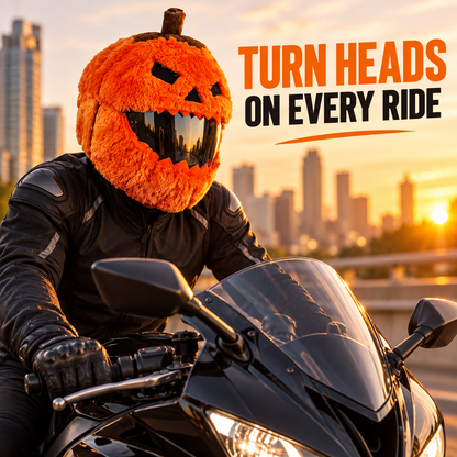 😂 Funny Plush Motorcycle Helmet Cover🏍️   – Eye-Catching Cartoon Full-Face Helmet Accessory