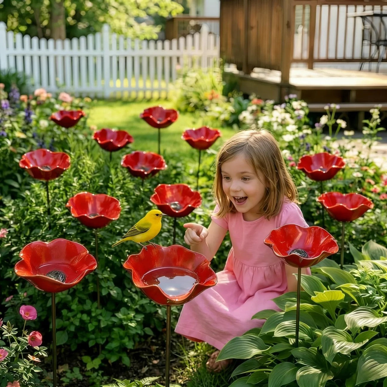 🔥🔥🔥2026 Mother's Day Gifts 60% Off--🎁Handmade Metal Flower Garden Stake🐦