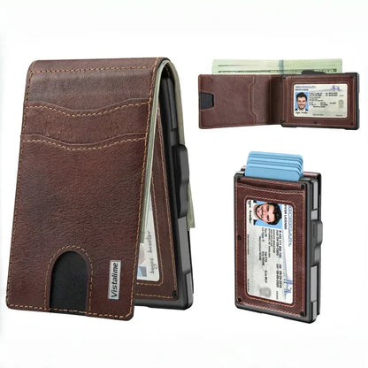 🔥40% OFF Today – Men’s Minimalist Pop-Up Wallet, RFID Blocking Aluminum Slim Bifold.