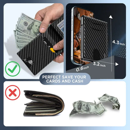 🔥40% OFF Today – Men’s Minimalist Pop-Up Wallet, RFID Blocking Aluminum Slim Bifold.