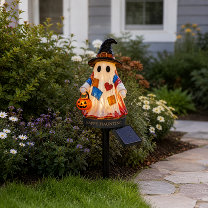 👻Personalized Solar Ghost Garden Stake Light – A Seasonal Glow for Your Garden