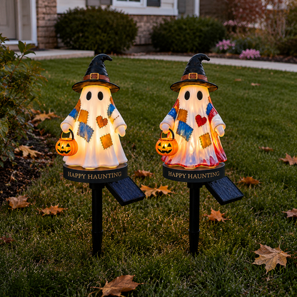👻Personalized Solar Ghost Garden Stake Light – A Seasonal Glow for Your Garden