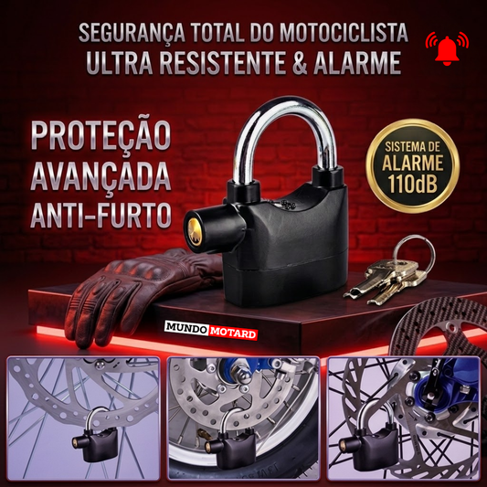 Cadeado com Alarme RidePro-Segurança Máxima para a Mota