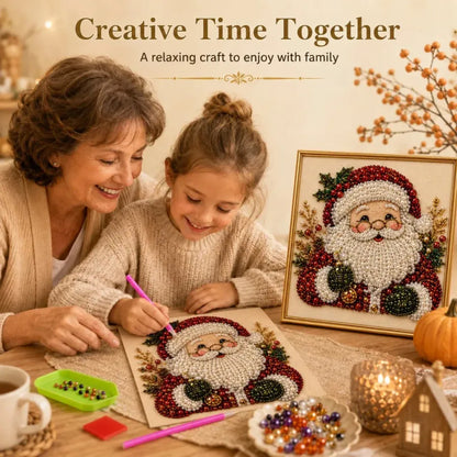 🧘Relaxing &amp; Beginner-Friendly-💎DIY Christmas Pearl Diamond Painting Art Kit With Frame