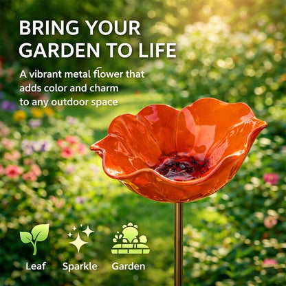 🔥🔥🔥2026 Mother's Day Gifts 60% Off--🎁Handmade Metal Flower Garden Stake🐦