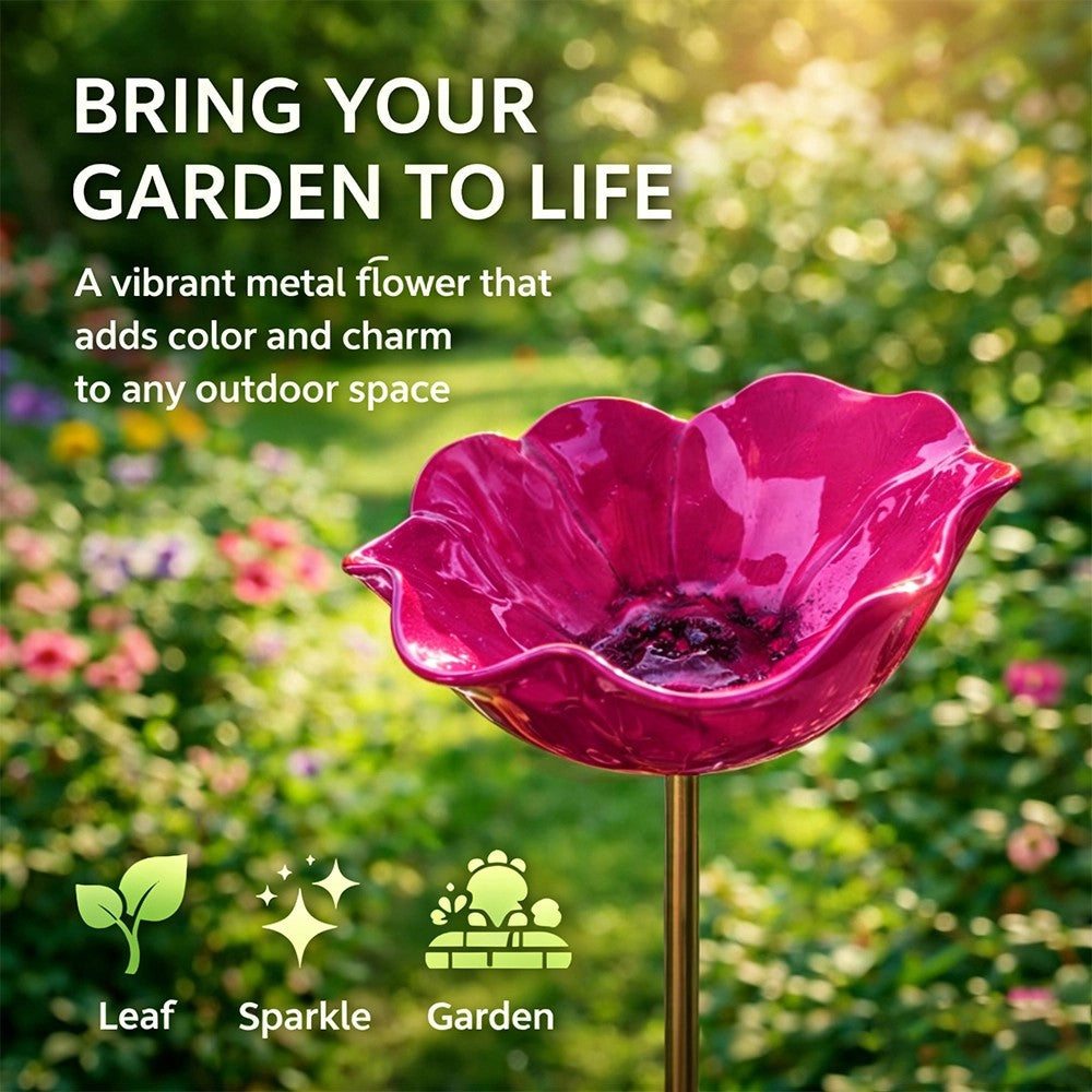 🔥🔥🔥2026 Mother's Day Gifts 60% Off--🎁Handmade Metal Flower Garden Stake🐦