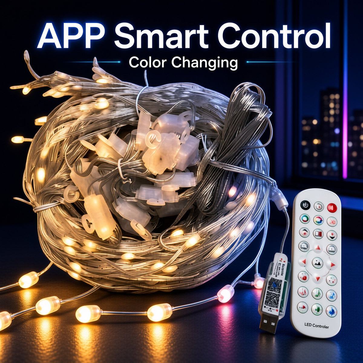 💡🎅Smart DIY Pixel LED Curtain Lights | APP & Remote Control