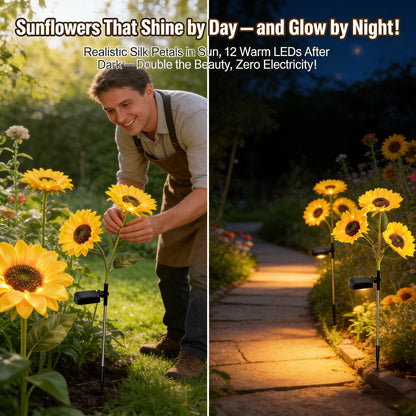 🌻Sunflower Solar Powered Lights for Garden（2PCS)
