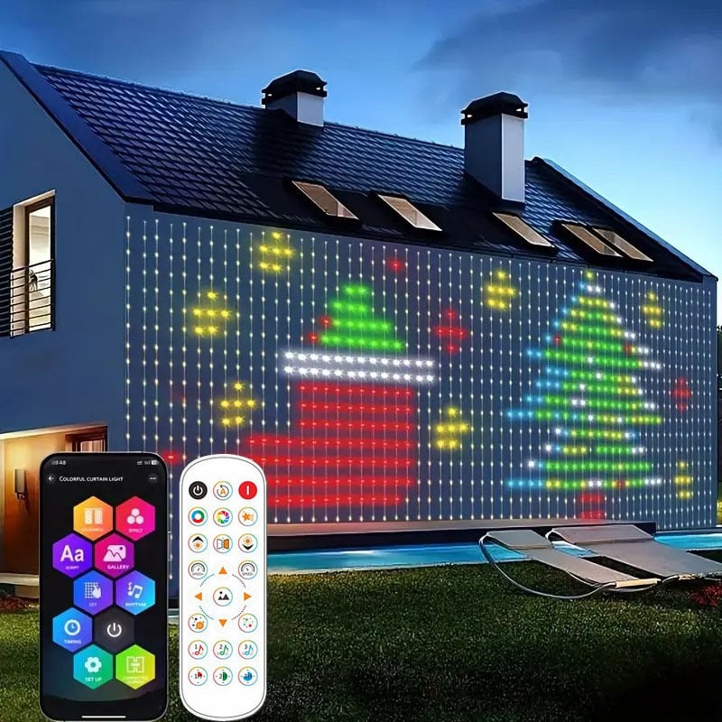 💡🎅Smart DIY Pixel LED Curtain Lights | APP & Remote Control