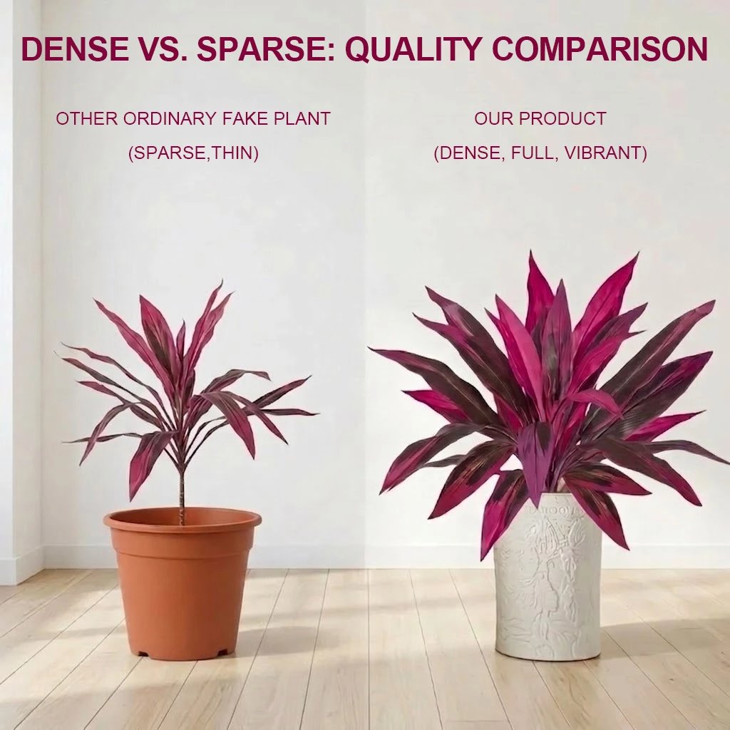 🏆Flash Sale⚡ 50K+ SOLD! Large Artificial Boston Fern & Dragon's Blood Tree Plants 🌼