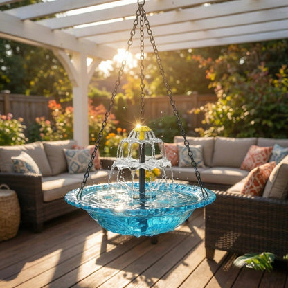 🌸Spring Promotion--Solar Powered Hanging Bird Bath Fountain