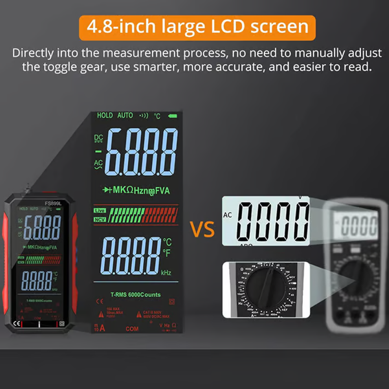 🔧 50% OFF NOW! ⚡- USB Rechargeable Digital Multimeter with Flashlight-Auto-Ranging, LCD Backlight & Portable Design