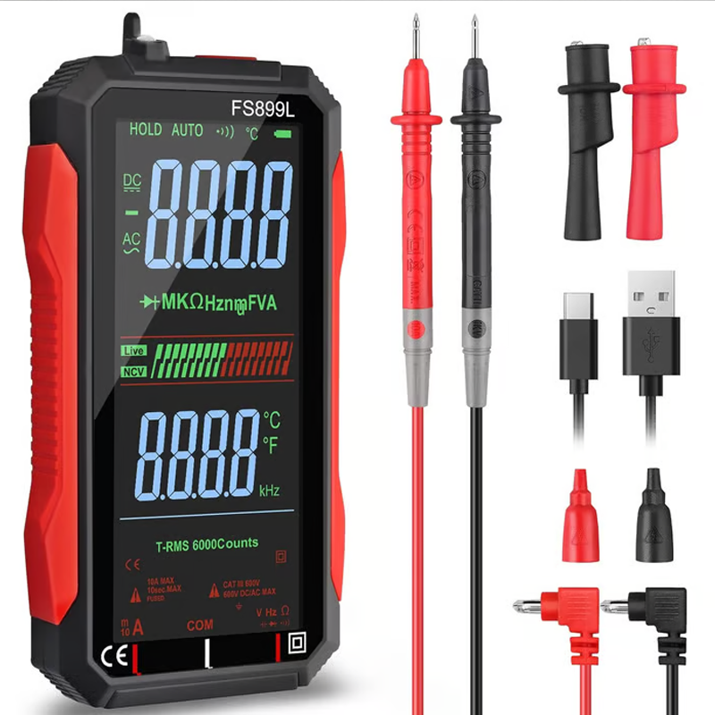 🔧 50% OFF NOW! ⚡- USB Rechargeable Digital Multimeter with Flashlight-Auto-Ranging, LCD Backlight & Portable Design