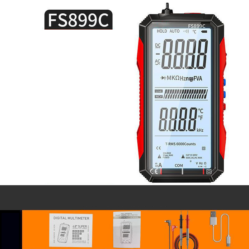 🔧 50% OFF NOW! ⚡- USB Rechargeable Digital Multimeter with Flashlight-Auto-Ranging, LCD Backlight & Portable Design