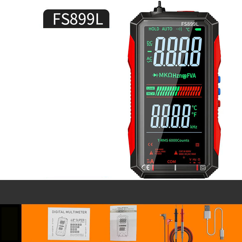 🔧 50% OFF NOW! ⚡- USB Rechargeable Digital Multimeter with Flashlight-Auto-Ranging, LCD Backlight & Portable Design