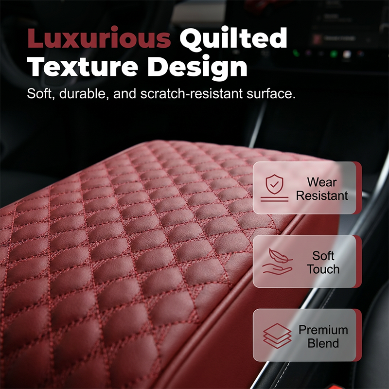 Car Armrest Cushion,5-in-1 Center Console Cover with 2 Storage Bags Cup Holder, Tissue Box Slot, Phone Slot for Sedans, Car Accessories Interior Organizers