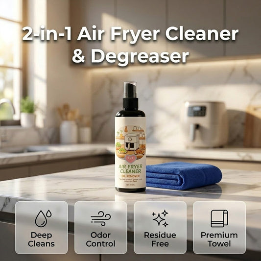 2-in-1 airfryer reiniger en ontvetter spray