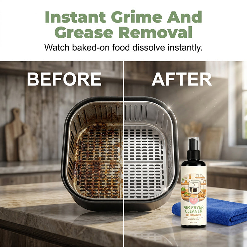 2-in-1 airfryer reiniger en ontvetter spray