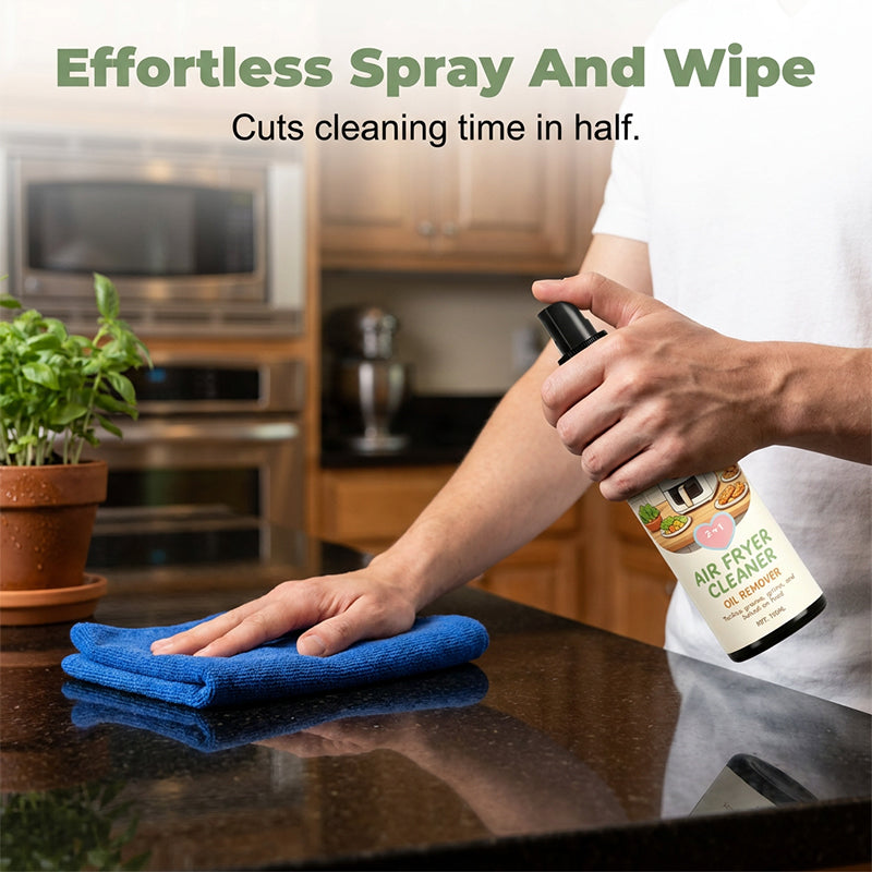 2-in-1 airfryer reiniger en ontvetter spray