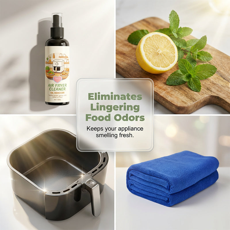 2-in-1 airfryer reiniger en ontvetter spray