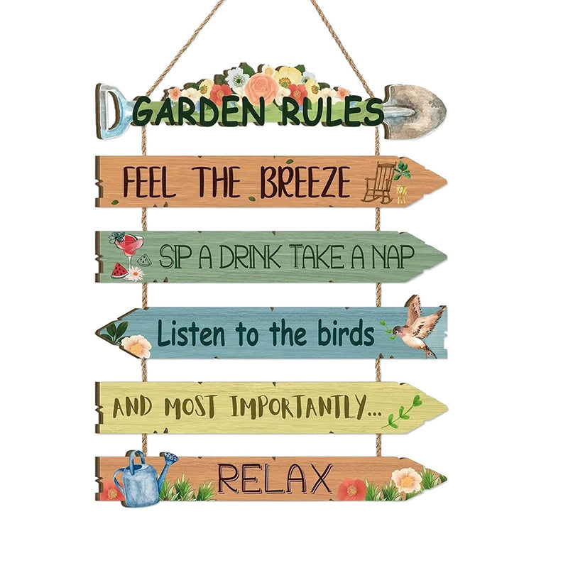 ⏳Limited-time 50% off⏰Rustic Wooden Garden Hanging Sign Wall Decor Plaque🏡🪧