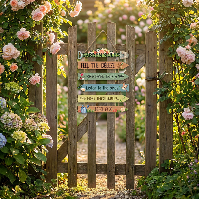 ⏳Limited-time 50% off⏰Rustic Wooden Garden Hanging Sign Wall Decor Plaque🏡🪧