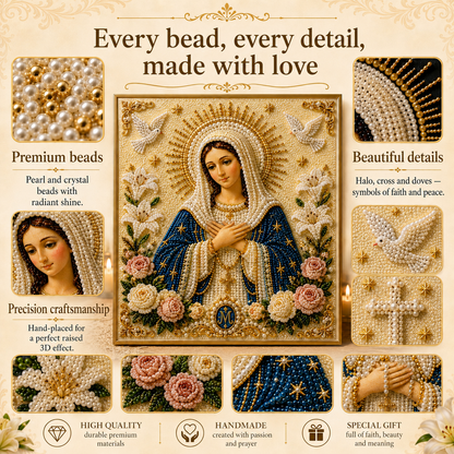 🎉🙏 Icon of the Virgin Mary with the Divine Pearl – A Peaceful, Reliable DIY Gift ✨